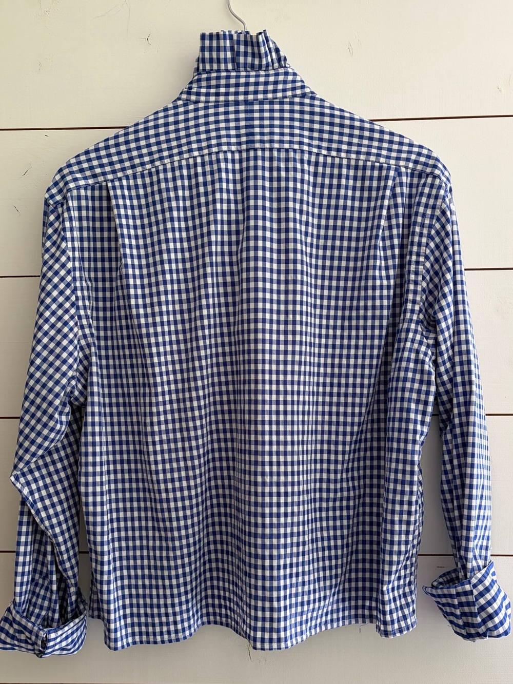 Ralph Lauren Blue and White Gingham Button-Down Shirt - Picture 3 of 4